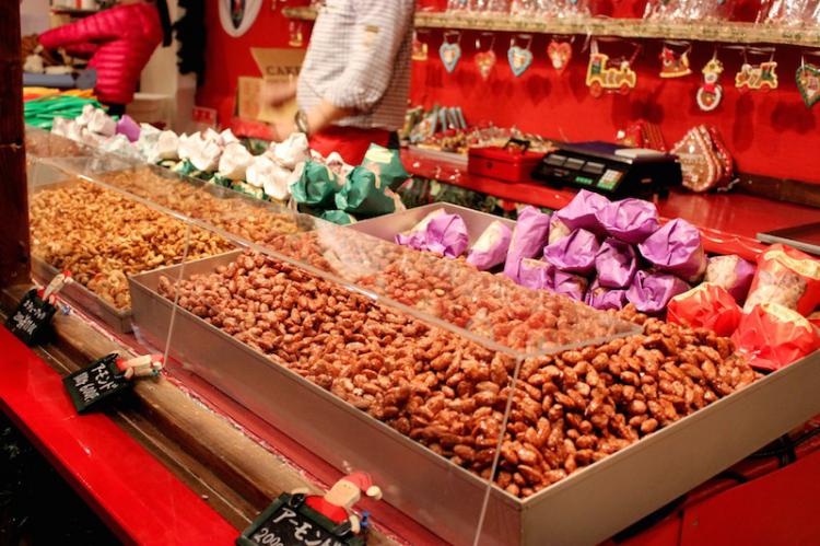 The gourmet food at the German Christmas Market