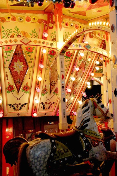 The antique carousel at the German Christmas Market
